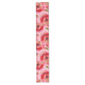 Chemin De Table Long Aquarelle chic rose motif floral (Devant)
