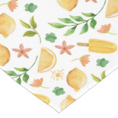 Chemin De Table Long Aquarelle Citrons & Popsicles (Coin)