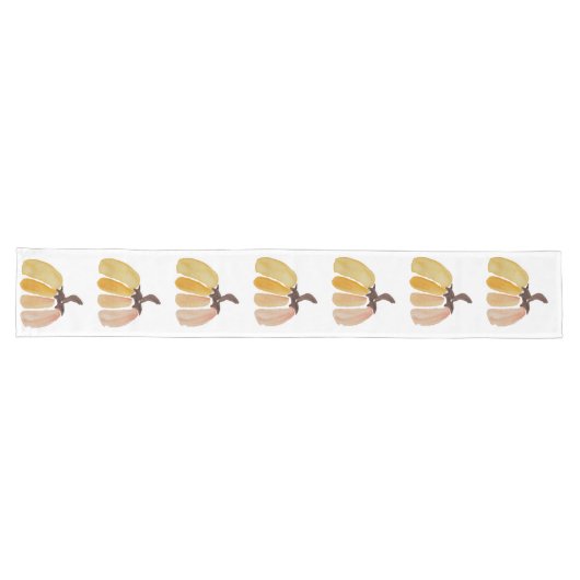 Chemin De Table Long Aquarelle de Thanksgiving Citrouilles (Horizontal)