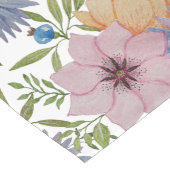 Chemin De Table Long Aquarelle du jardin de printemps bleu (Coin)