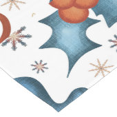 Chemin De Table Long Aquarelle festive Motif de Noël d'hiver (Coin)