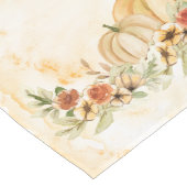 Chemin De Table Long Aquarelle florale Citrouille de Thanksgiving (Coin)