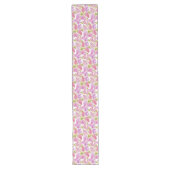 Chemin De Table Long Aquarelle Fuchsia rose violet (Devant)