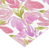 Chemin De Table Long Aquarelle Fuchsia rose violet (Coin)