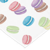 Chemin De Table Long Aquarelle Pastel colorée Macarons français (Coin)