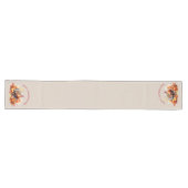 Chemin De Table Long Aquarelle Thanksgiving Turquie et Citrouilles (Horizontal)