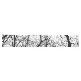 Chemin De Table Long arbre d'abrégé sur blanc de noir de coureur de