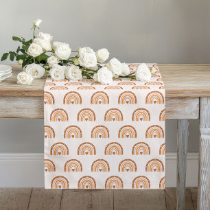 Chemin De Table Long Arc-en-ciel pastel terracotta cuivre Groovy