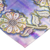 Chemin De Table Long Arceau de fleurs aquarelle bleu (Coin)