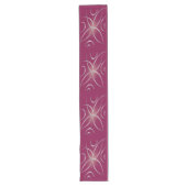 Chemin De Table Long Argent sur magenta (Devant)