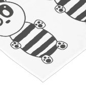 Chemin De Table Long Art de panda noir et blanc ludique (Coin)