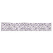 Chemin De Table Long Art Floral Violet Élégant (Horizontal)