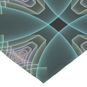 Chemin De Table Long Art graphique géométrique fractal sarcelle moderne (Coin)