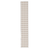 Chemin De Table Long Automne automne Brown Taupe Plaid Motif (Devant)