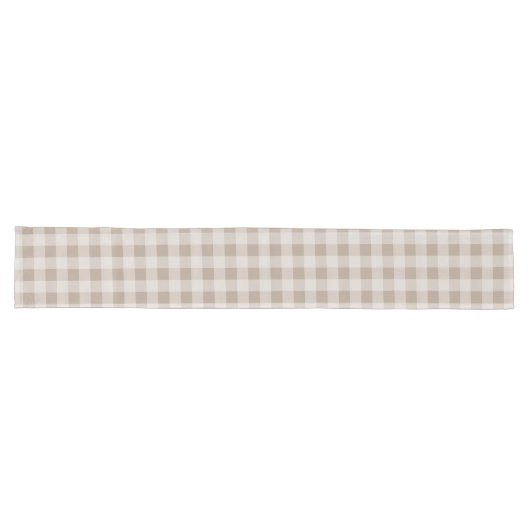 Chemin De Table Long Automne automne Brown Taupe Plaid Motif (Horizontal)