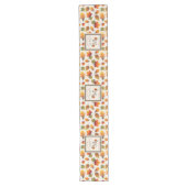 Chemin De Table Long Automne/Automne Feuilles Famille Monogramme Action (Devant)