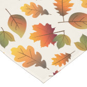 Chemin De Table Long Automne/Automne Feuilles Famille Monogramme Action (Coin)