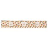 Chemin De Table Long Automne/Automne Feuilles Famille Monogramme Action (Horizontal)