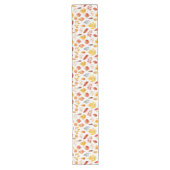 Chemin De Table Long Automne Feuilles Terracotta Brown Boho Motif (Devant)