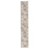 Chemin De Table Long Automne Foliing Feuille Brown Taupe Motif (Devant)