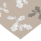 Chemin De Table Long Automne Foliing Feuille Brown Taupe Motif (Coin)