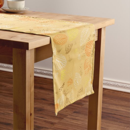 Chemin De Table Long Automne, Motif de feuilles 4 (In Situ)