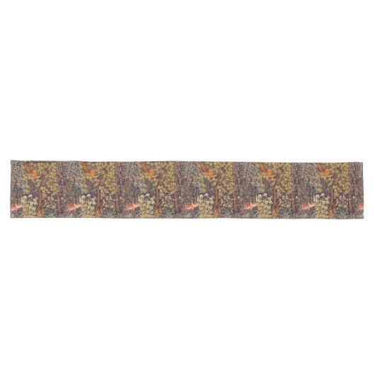 Chemin De Table Long AUTUMN FOREST ANIMALS Haricots, faisan, Brown Flor (Horizontal)