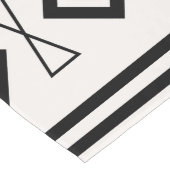 Chemin De Table Long Aztèque noir et blanc (Coin)