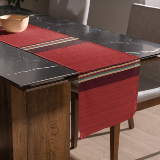 Chemin De Table Long Bande des nuances Brown