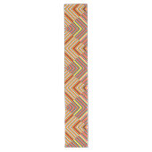 Chemin De Table Long Bandes diagonales multicolores (Devant)
