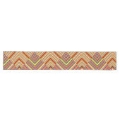 Chemin De Table Long Bandes diagonales multicolores (Horizontal)