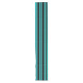 Chemin De Table Long Bandes noires turquoises (Devant)