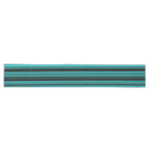 Chemin De Table Long Bandes noires turquoises (Horizontal)
