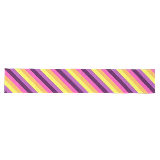 Chemin De Table Long Bandes rétro violettes roses Grande Table Runner (Horizontal)