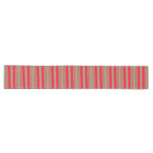 Chemin De Table Long Bandes rouge et or (Horizontal)