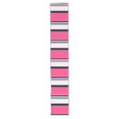 Chemin De Table Long Bandes Uniformes roses (Devant)