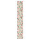Chemin De Table Long Baubles rouges et verts classiques avec feuillage (Devant)