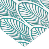 Chemin De Table Long Beau, art déco, nouveau, modèle, sarcelle d'hiver, (Coin)