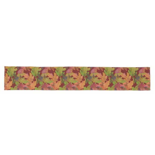 Chemin De Table Long Beau Motif de feuilles d'automne (Horizontal)