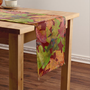 Chemin De Table Long Beau Motif de feuilles d'automne