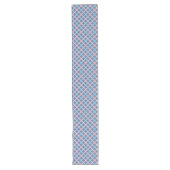 Chemin De Table Long Beau Tartan Rose Et Bleu (Devant)