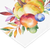 Chemin De Table Long Belle aquarelle Thanksgiving Design Citrouille (Coin)