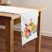 Chemin De Table Long Belle aquarelle Thanksgiving Design Citrouille (In Situ)
