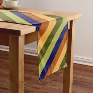 Chemin De Table Long Belle Sage d'Olive Marine Stripes Grande Table Run