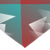 Chemin De Table Long blanc bordeaux turquoise (Coin)