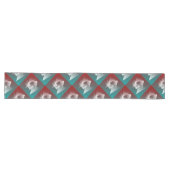Chemin De Table Long blanc bordeaux turquoise (Horizontal)