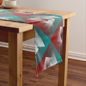 Chemin De Table Long blanc bordeaux turquoise (In Situ)