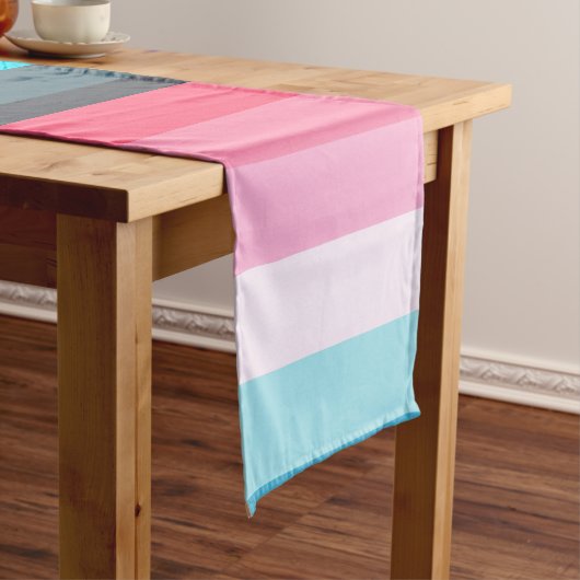 Chemin De Table Long Bleu et rose Tons (In Situ)