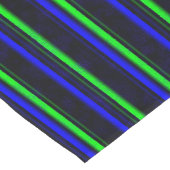 Chemin De Table Long Bleu Noir Grandes Vertes (Coin)