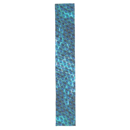Chemin De Table Long Bleu pâturé, râpe ou effet de brique maigre (Devant)